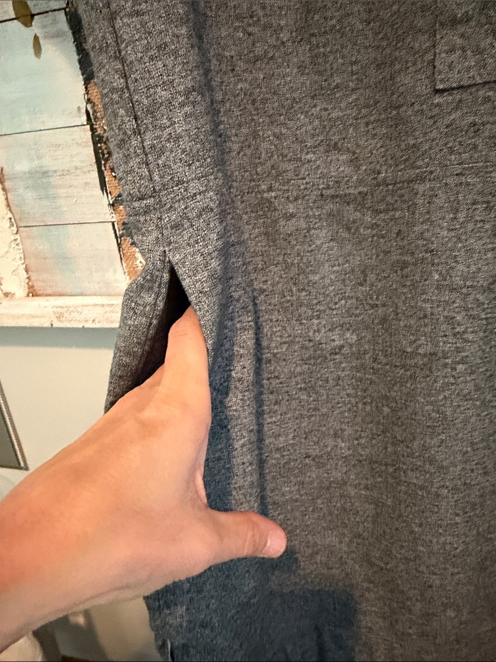 Banana Republic Heather Gray Short-Sleeve Tunic Dress - Picture 4 of 7